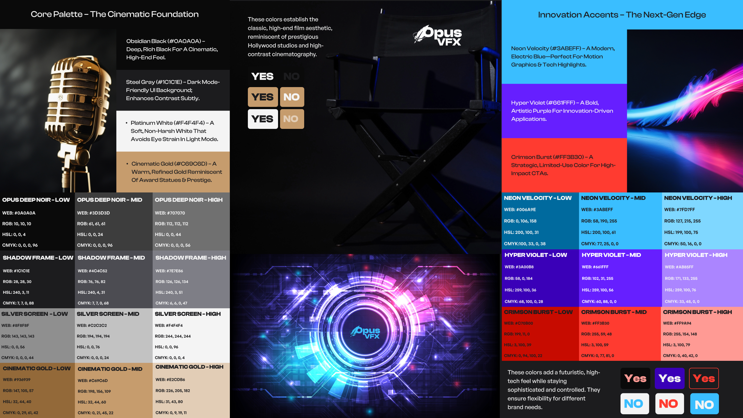 Color Palette Variants used for brand development